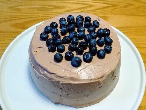乳なし！ブルーベリーチョコレートケーキ